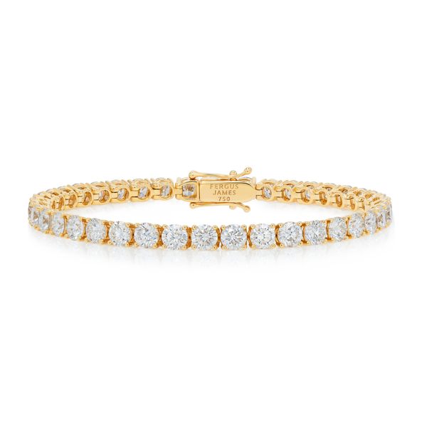 10ct Lab-Grown Diamond Tennis Bracelet Yellow Gold