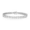 11ct Lab-Grown Marquise Diamond Tennis Bracelet White Gold