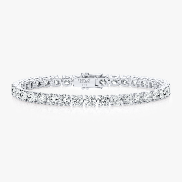 12ct Lab-Grown Diamond Tennis Bracelet White Gold