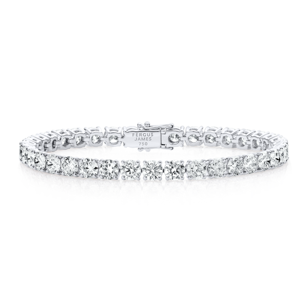 12ct Lab-Grown Diamond Tennis Bracelet White Gold