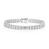 15ct Lab-Grown Emerald Diamond Tennis Bracelet White Gold