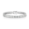 18ct Lab-Grown Emerald Diamond Tennis Bracelet White Gold