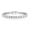 23ct Lab-Grown Asscher Diamond Tennis Bracelet White Gold