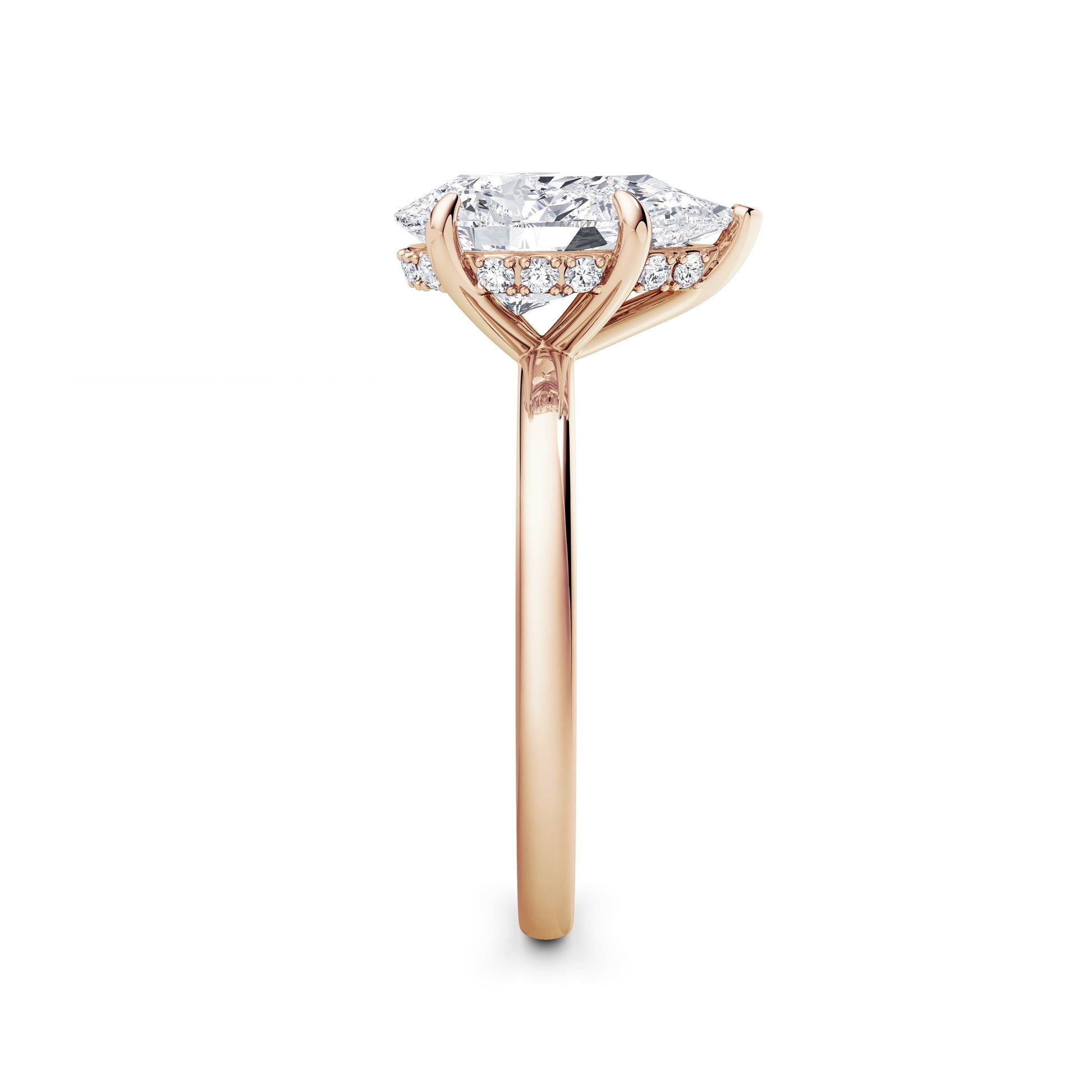 Lois 18k Rose Gold Pear Solitaire