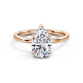 Lois 18k Rose Gold Pear Solitaire