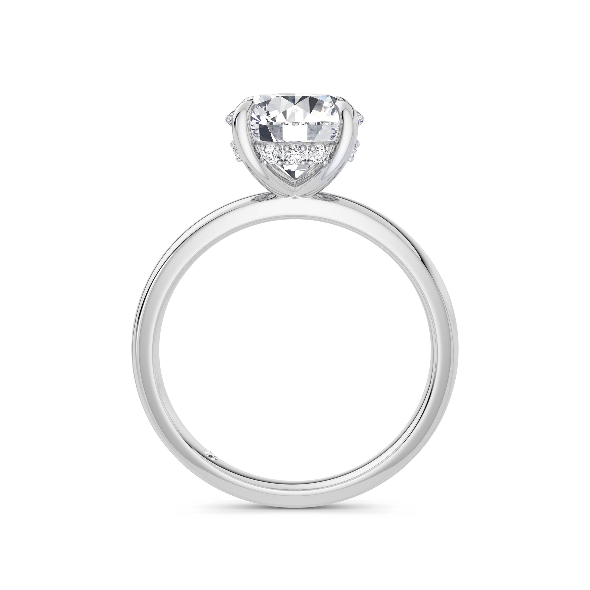 Lois 18k White Gold Round Solitaire