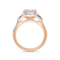 Lynne 18k Rose Gold Asscher Trilogy