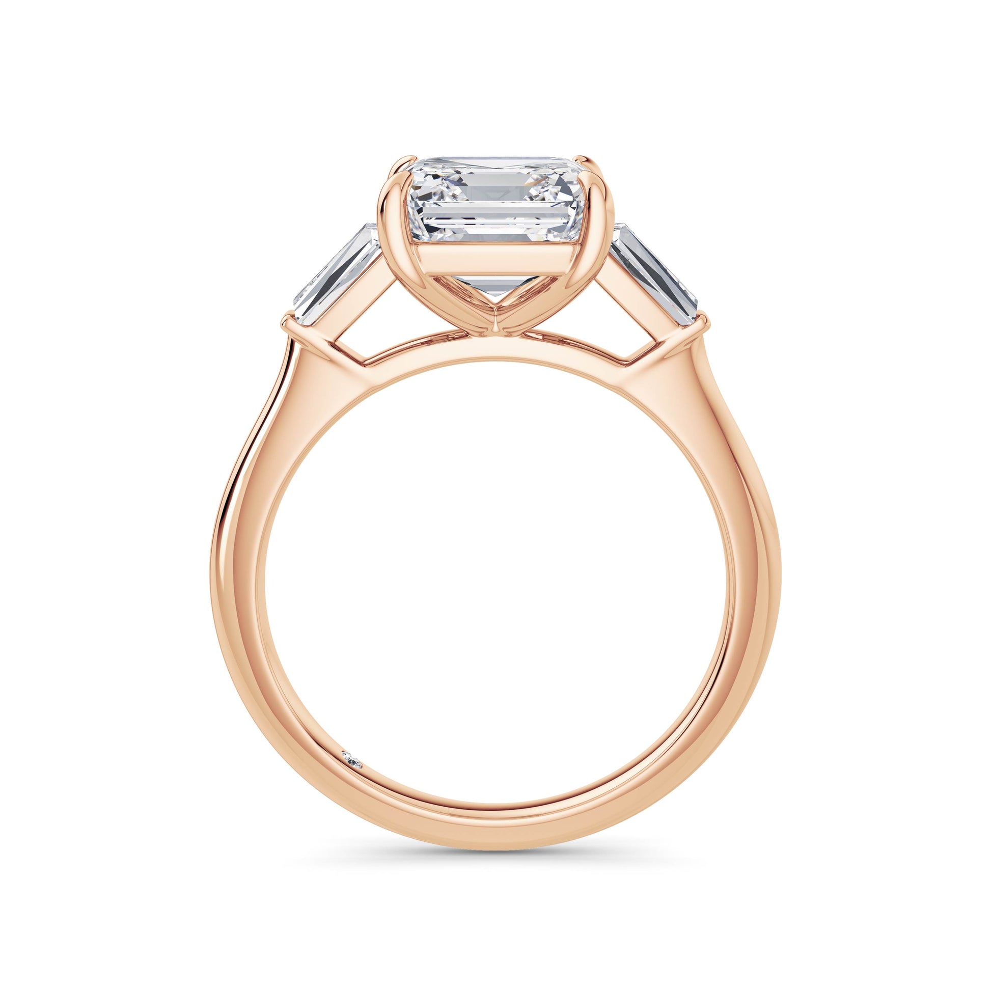 Lynne 18k Rose Gold Asscher Trilogy