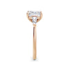 Lynne 18k Rose Gold Asscher Trilogy