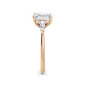 Lynne 18k Rose Gold Asscher Trilogy