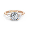 Lynne 18k Rose Gold Asscher Trilogy