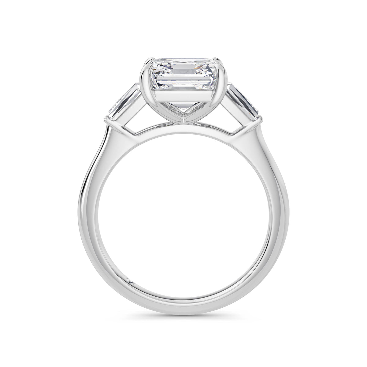 Lynne 18k White Gold Asscher Trilogy