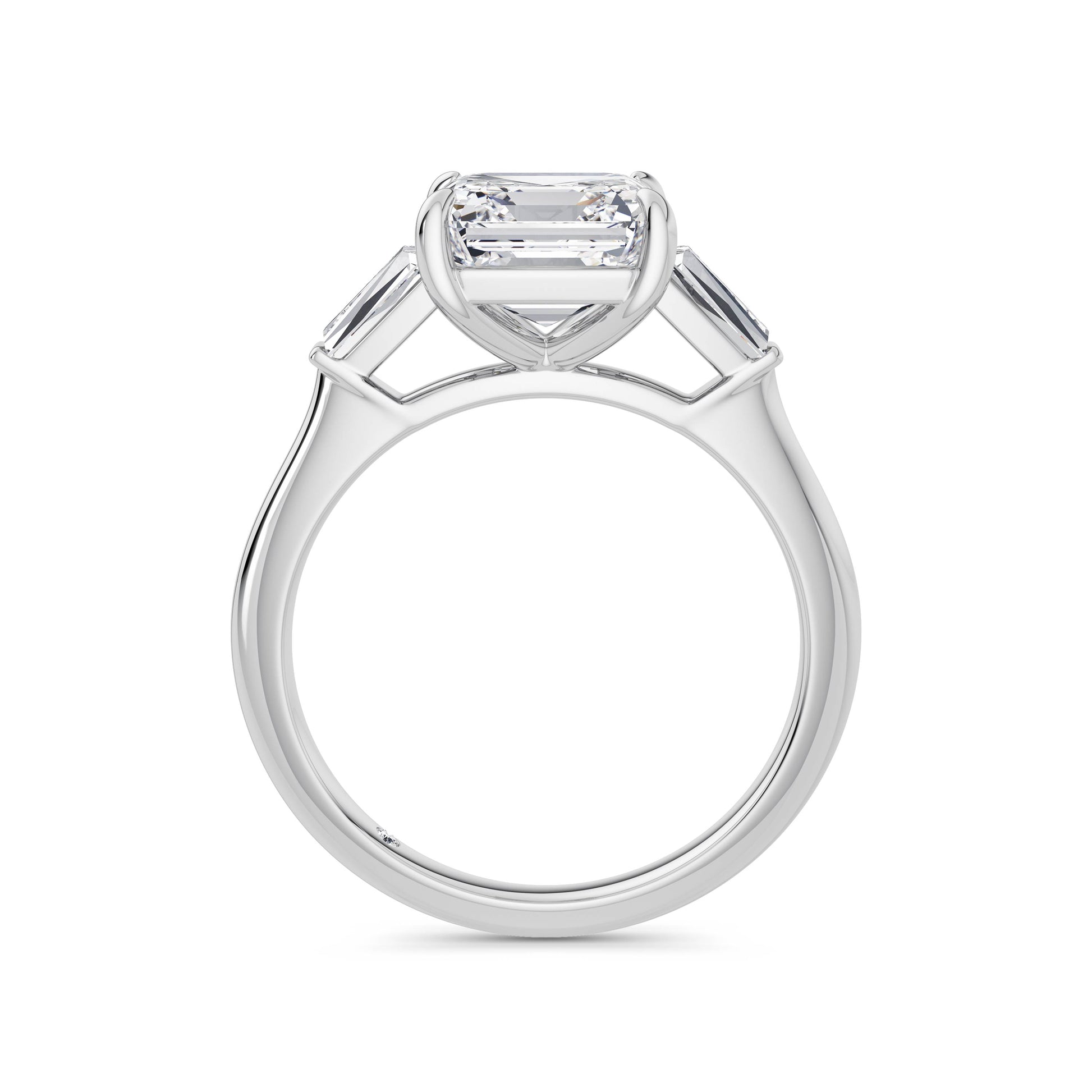 Lynne 18k White Gold Asscher Trilogy