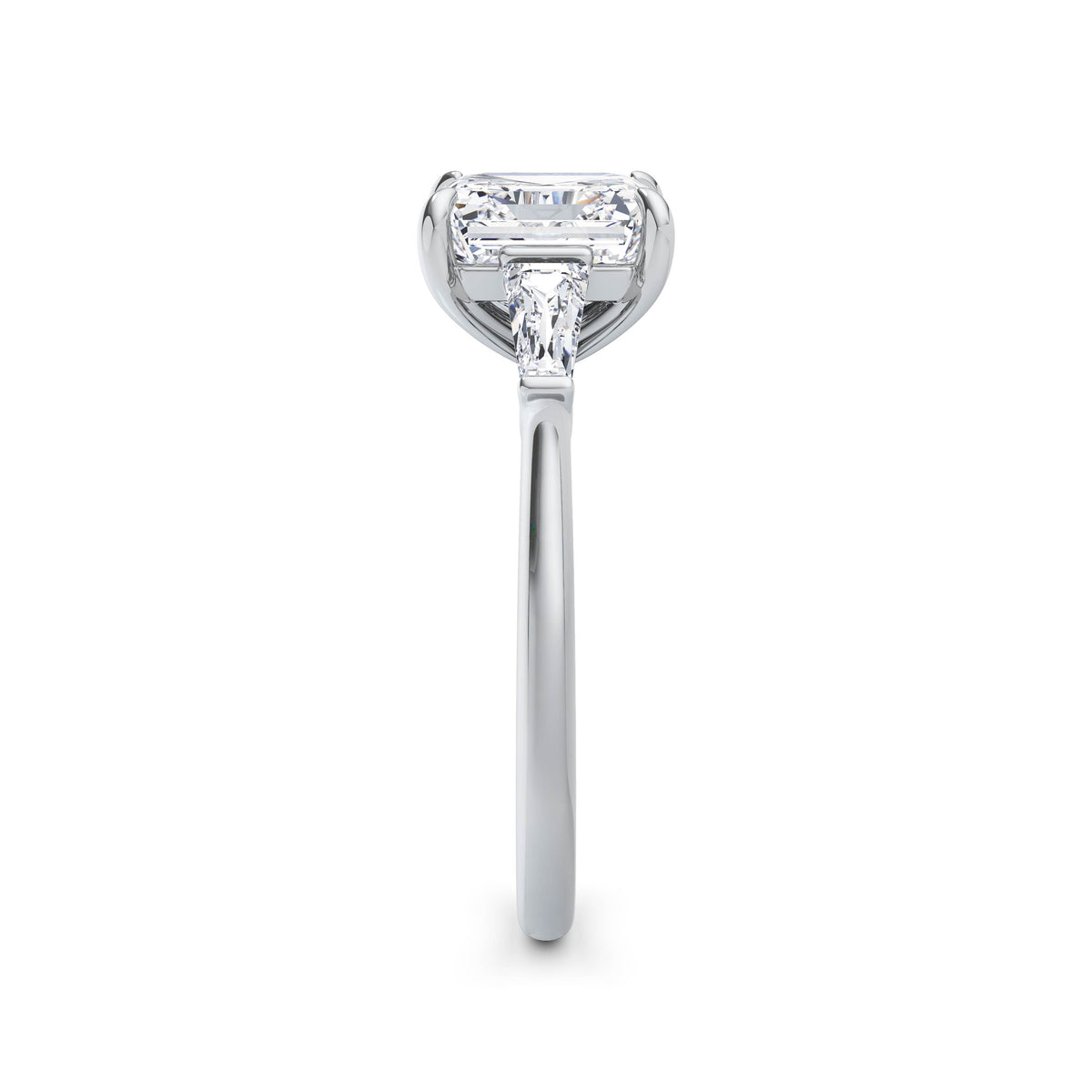 Lynne 18k White Gold Asscher Trilogy