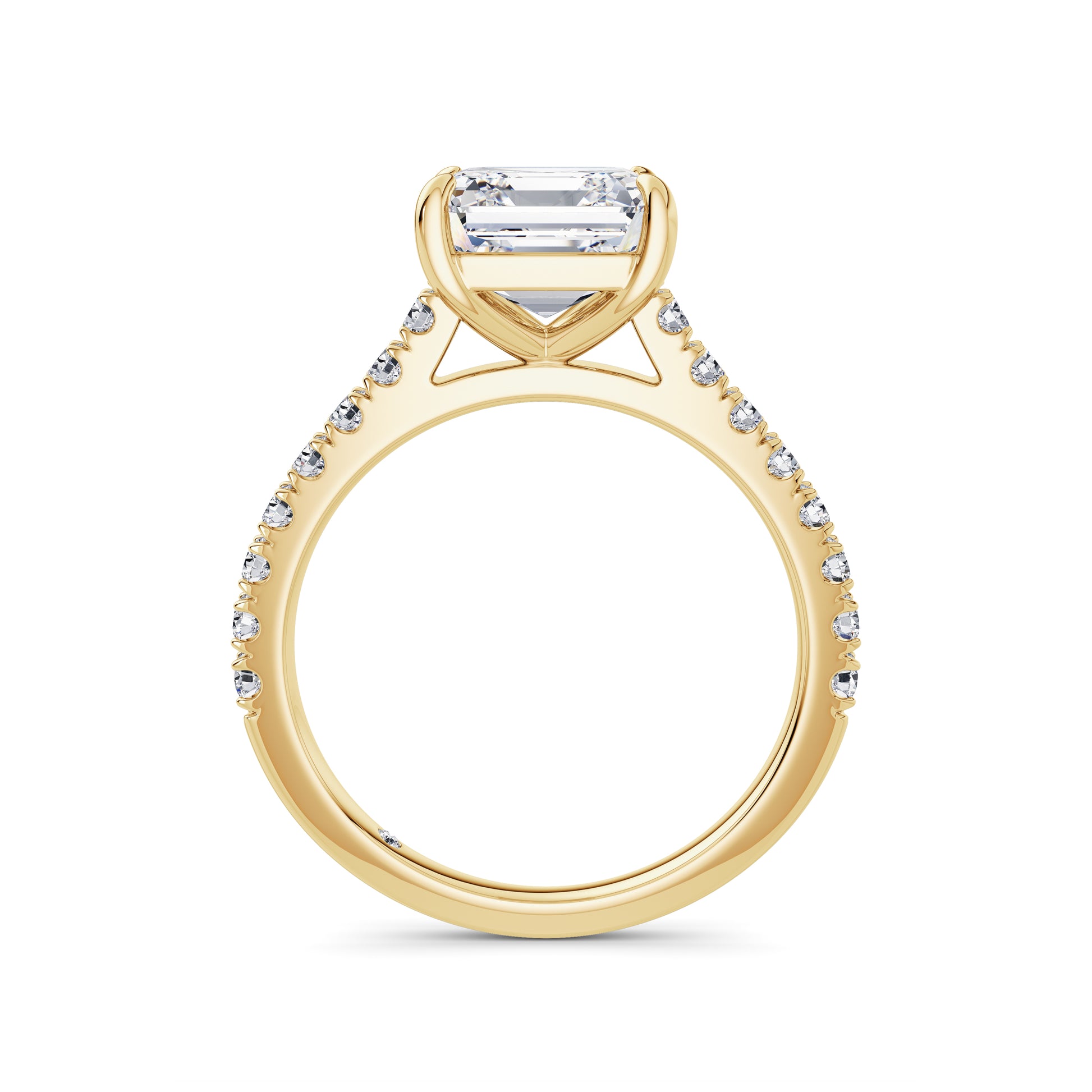 Lynne 18k Yellow Gold Asscher Diamond Band