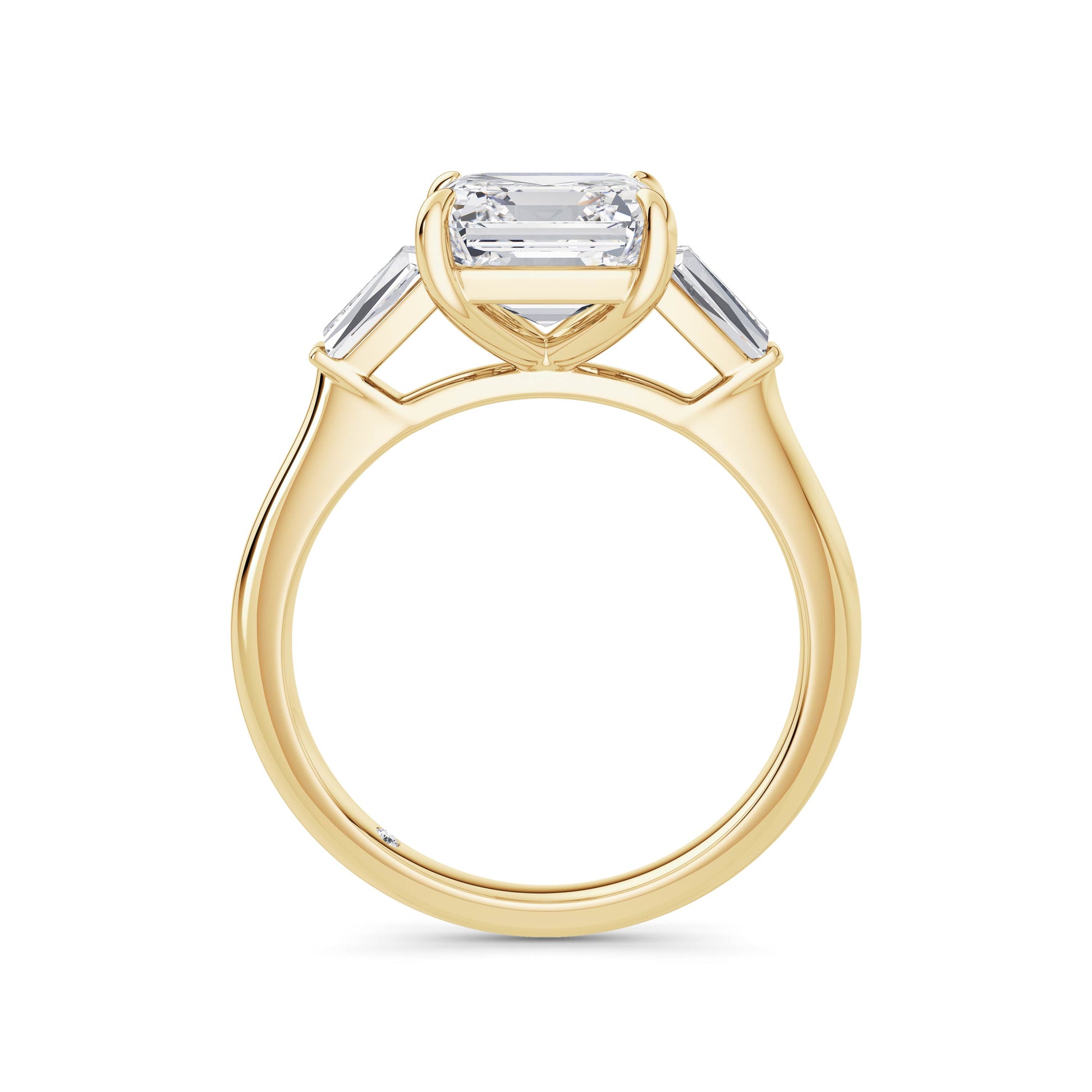 Lynne 18k Yellow Gold Asscher Trilogy