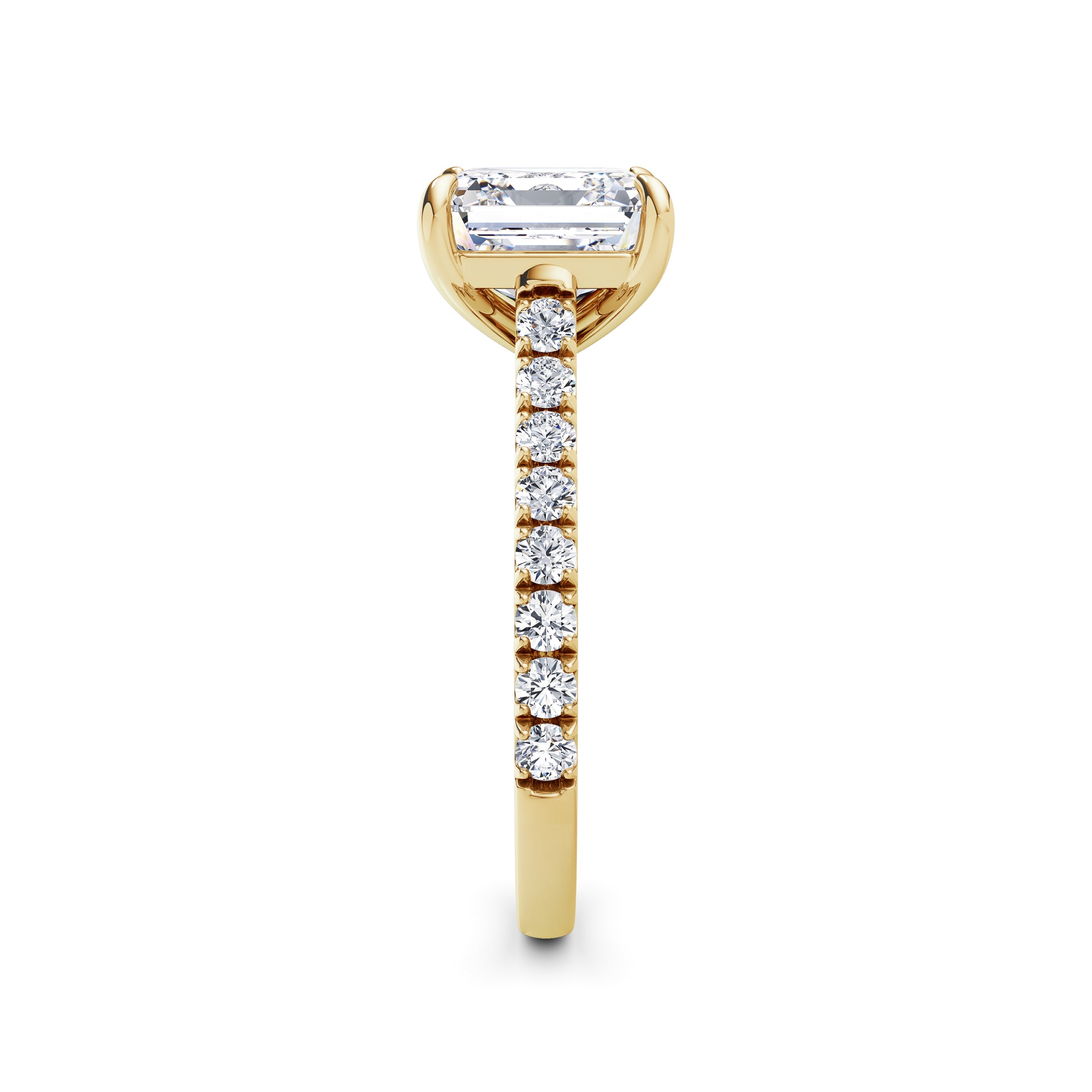 Lynne 18k Yellow Gold Asscher Diamond Band