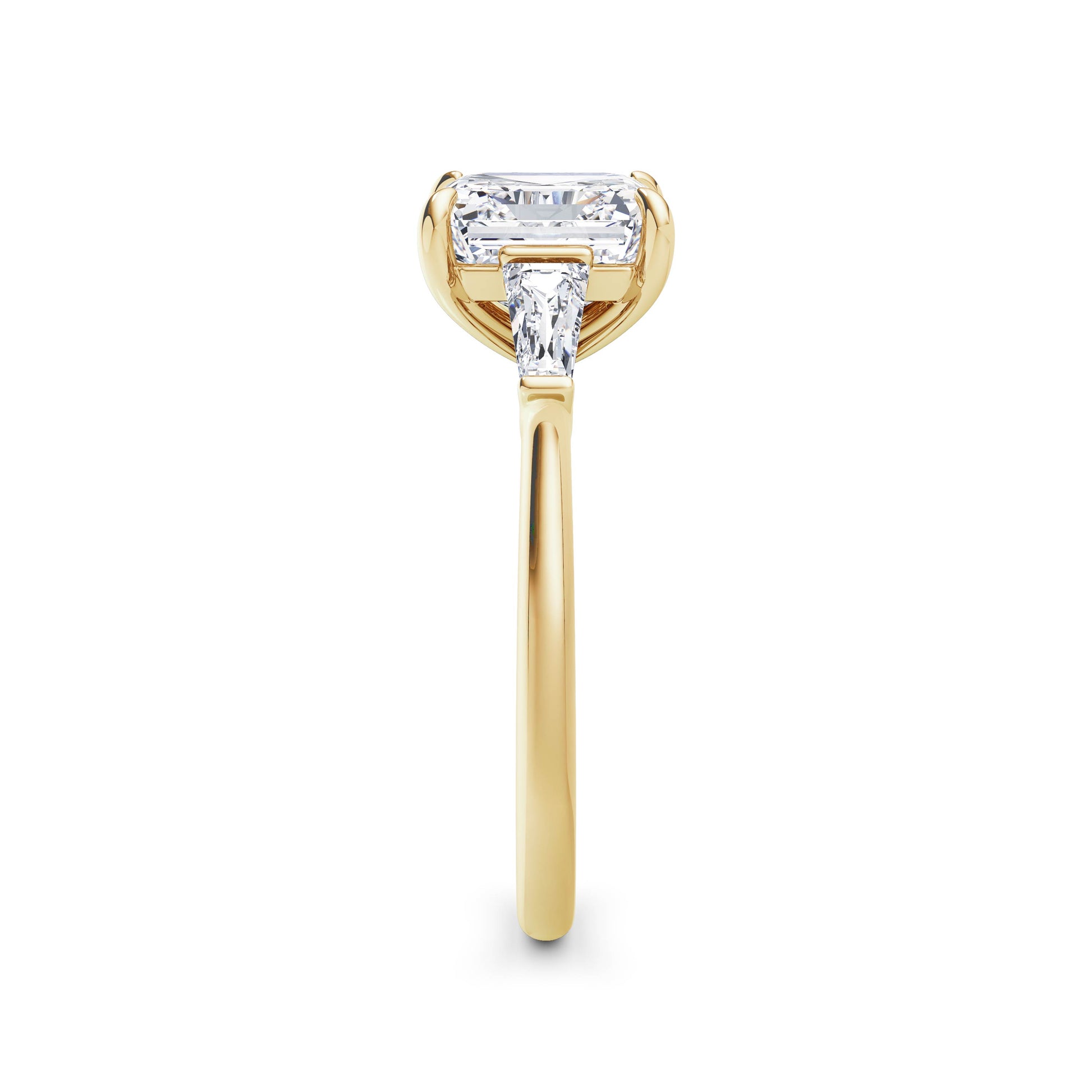 Lynne 18k Yellow Gold Asscher Trilogy