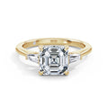 Lynne 18k Yellow Gold Asscher Trilogy
