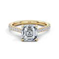 Lynne 18k Yellow Gold Asscher Diamond Band