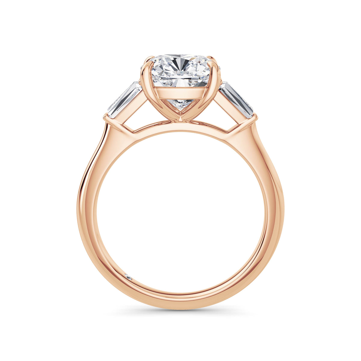 Lynne 18k Rose Gold Cushion Trilogy