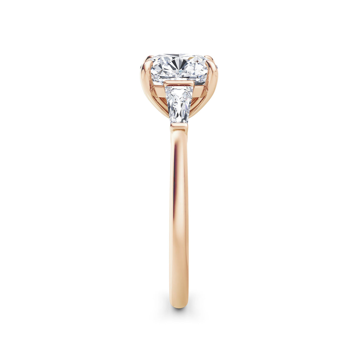 Lynne 18k Rose Gold Cushion Trilogy