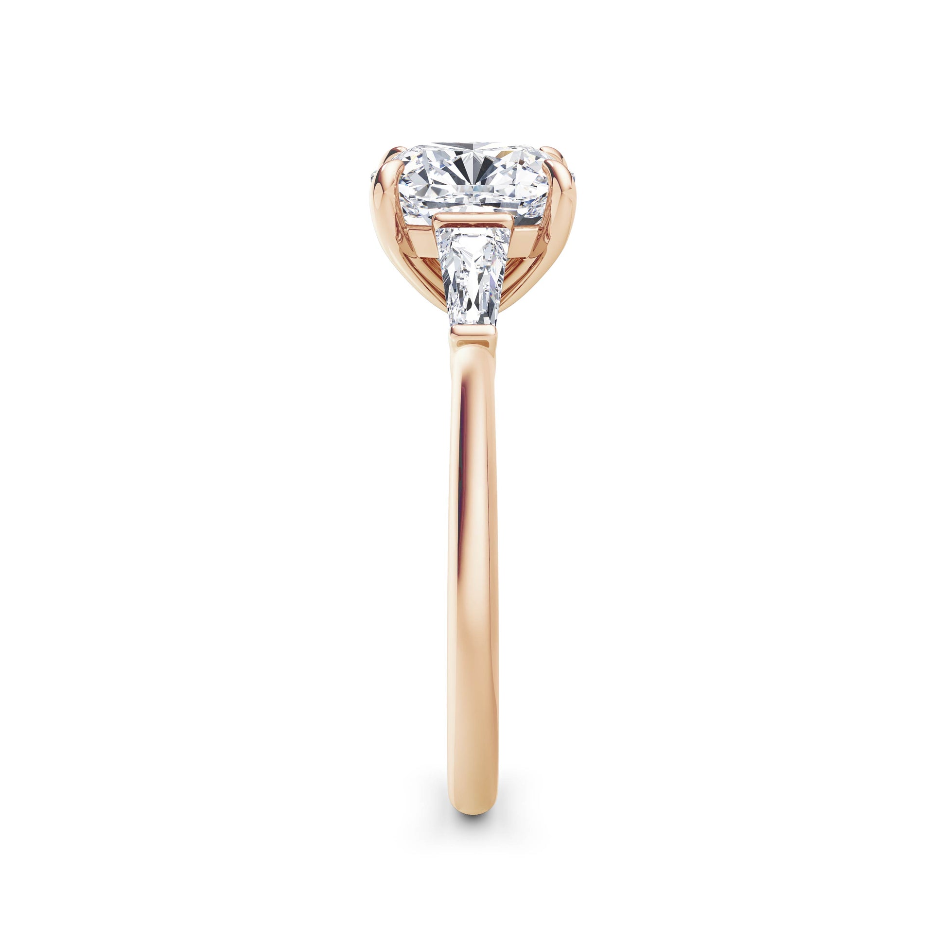 Lynne 18k Rose Gold Cushion Trilogy