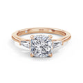 Lynne 18k Rose Gold Cushion Trilogy