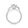 Lynne 18k White Gold Cushion Trilogy