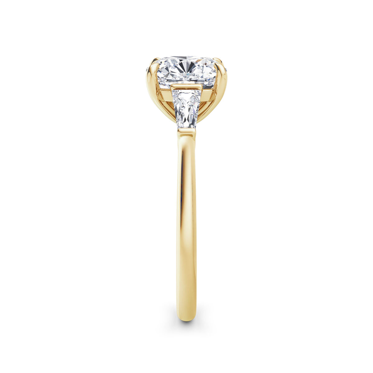 Lynne 18k Yellow Gold Cushion Trilogy