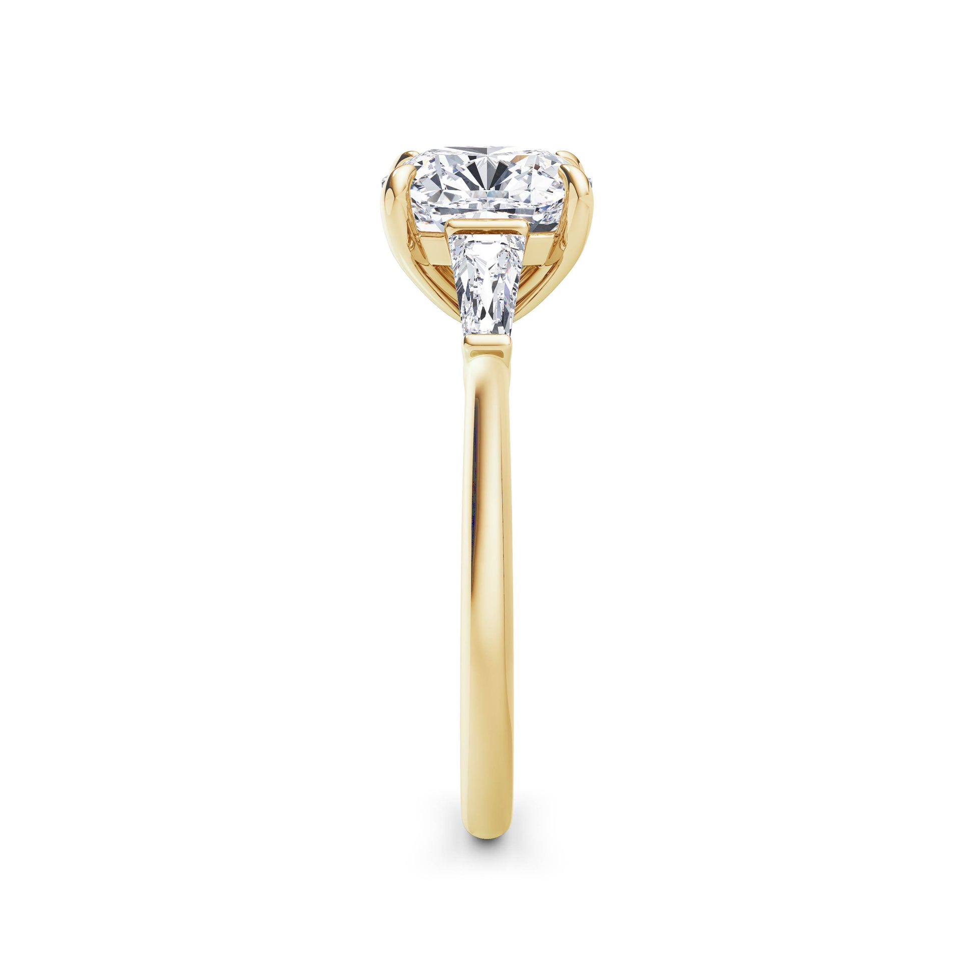Lynne 18k Yellow Gold Cushion Trilogy