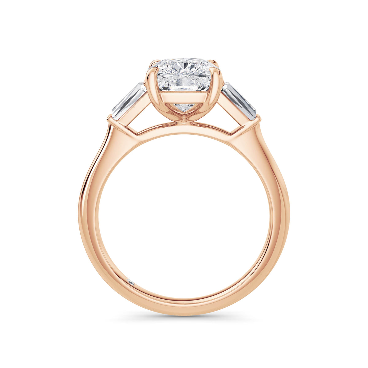 Lynne 18k Rose Gold Elongated Cushion Trilogy