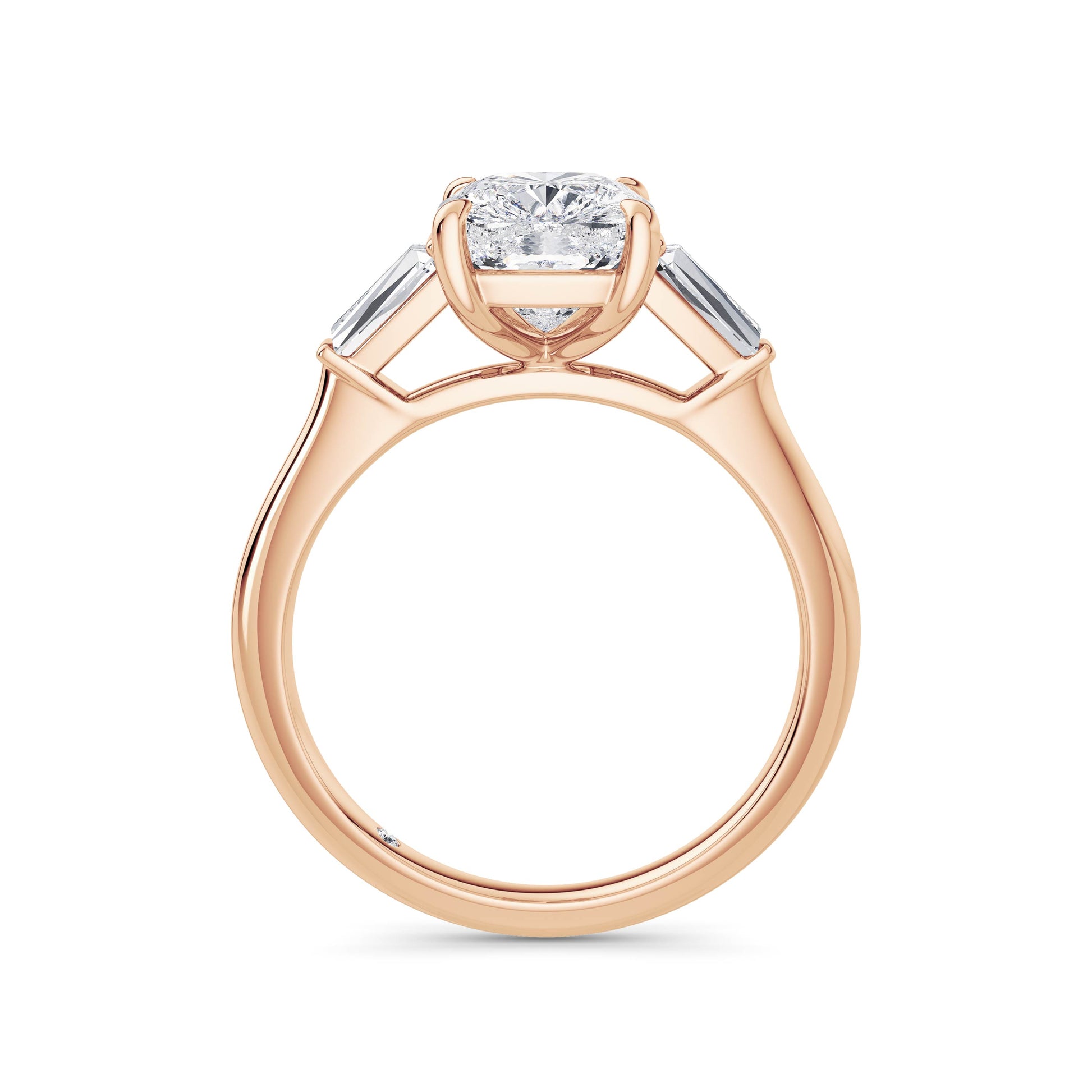 Lynne 18k Rose Gold Elongated Cushion Trilogy