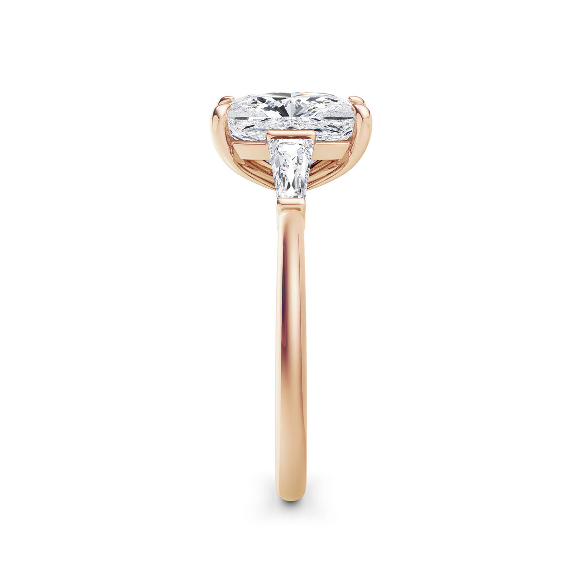 Lynne 18k Rose Gold Elongated Cushion Trilogy