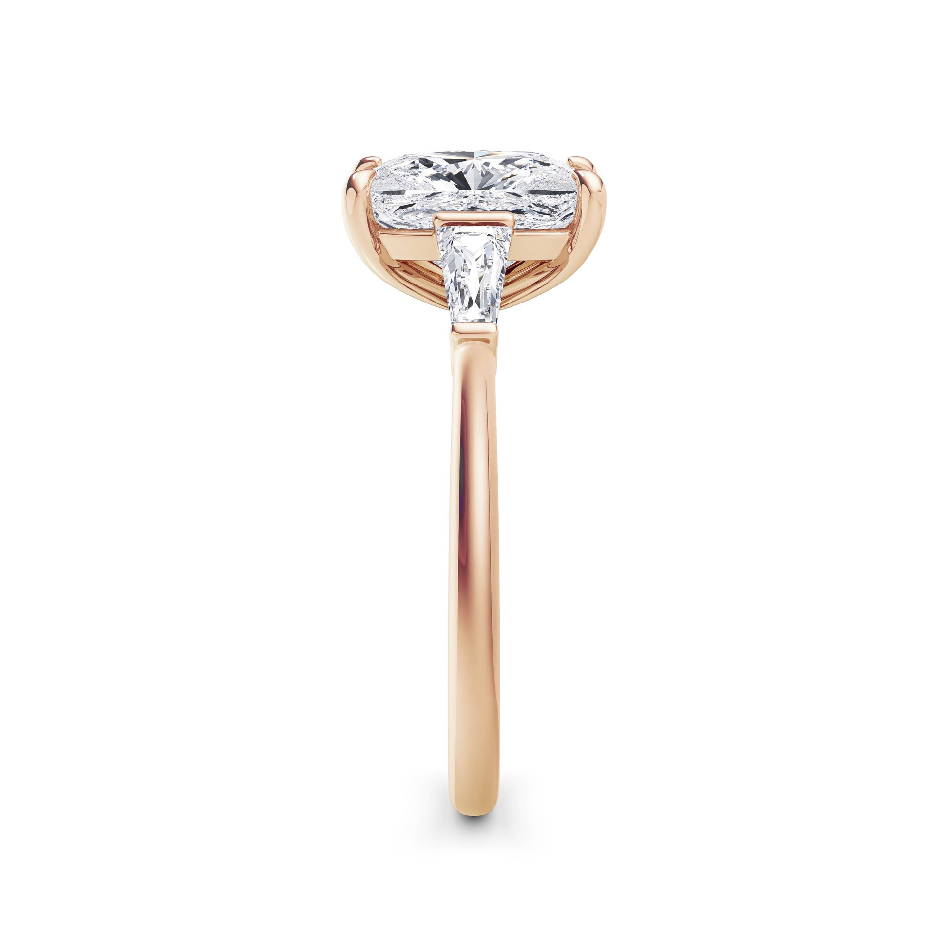 Lynne 18k Rose Gold Elongated Cushion Trilogy
