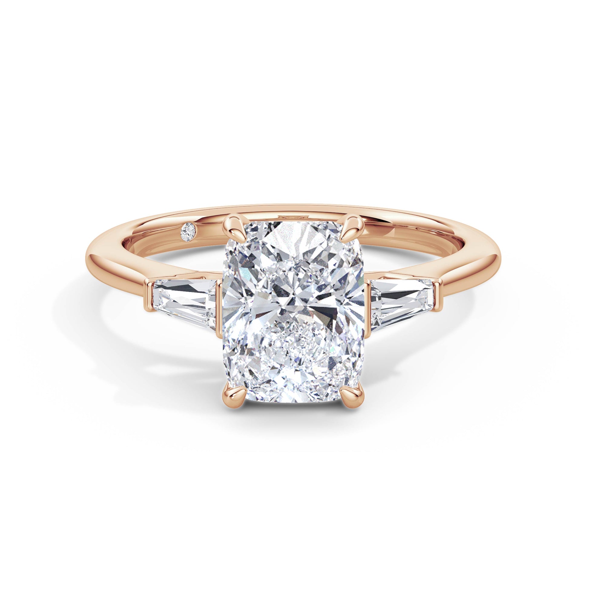 Lynne 18k Rose Gold Elongated Cushion Trilogy
