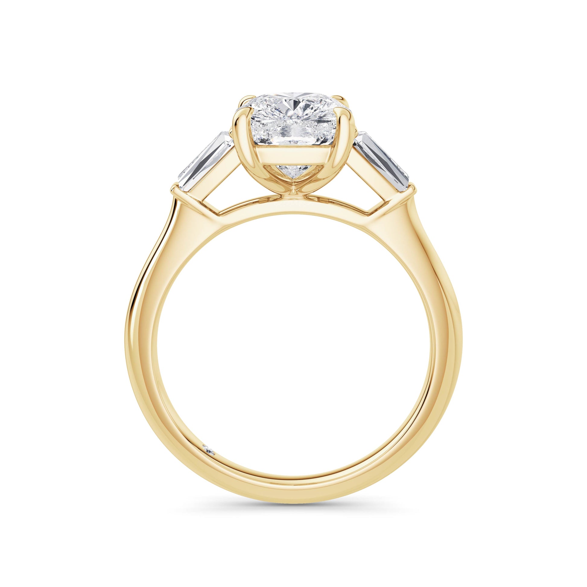 Lynne 18k Yellow Gold Elongated Cushion Trilogy