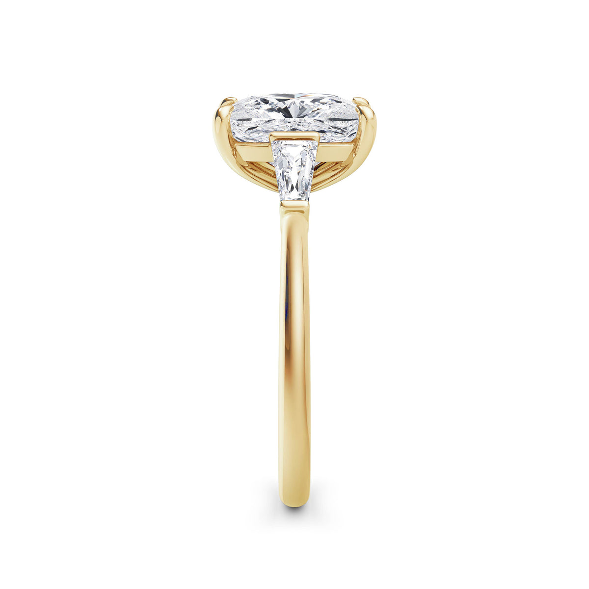 Lynne 18k Yellow Gold Elongated Cushion Trilogy