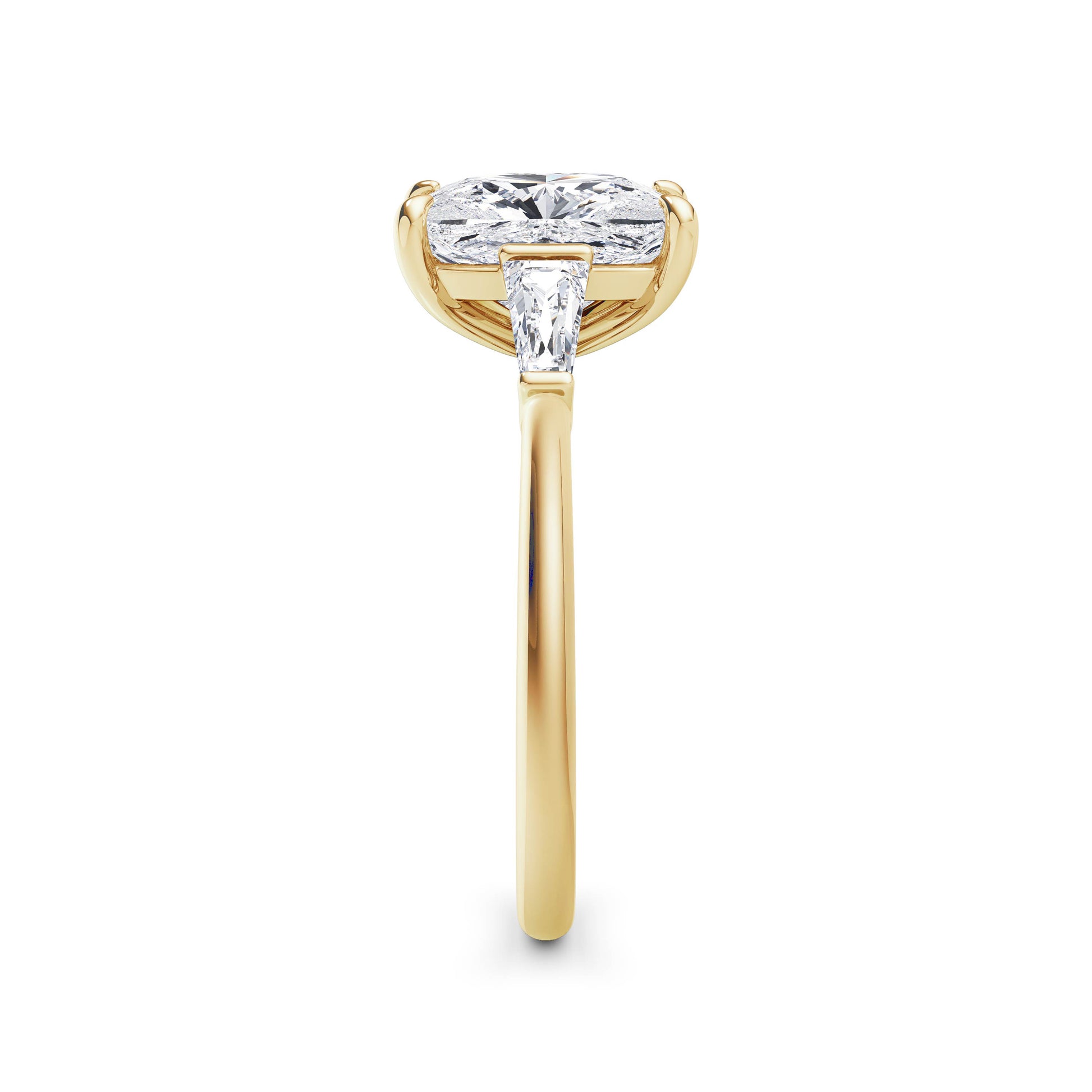 Lynne 18k Yellow Gold Elongated Cushion Trilogy