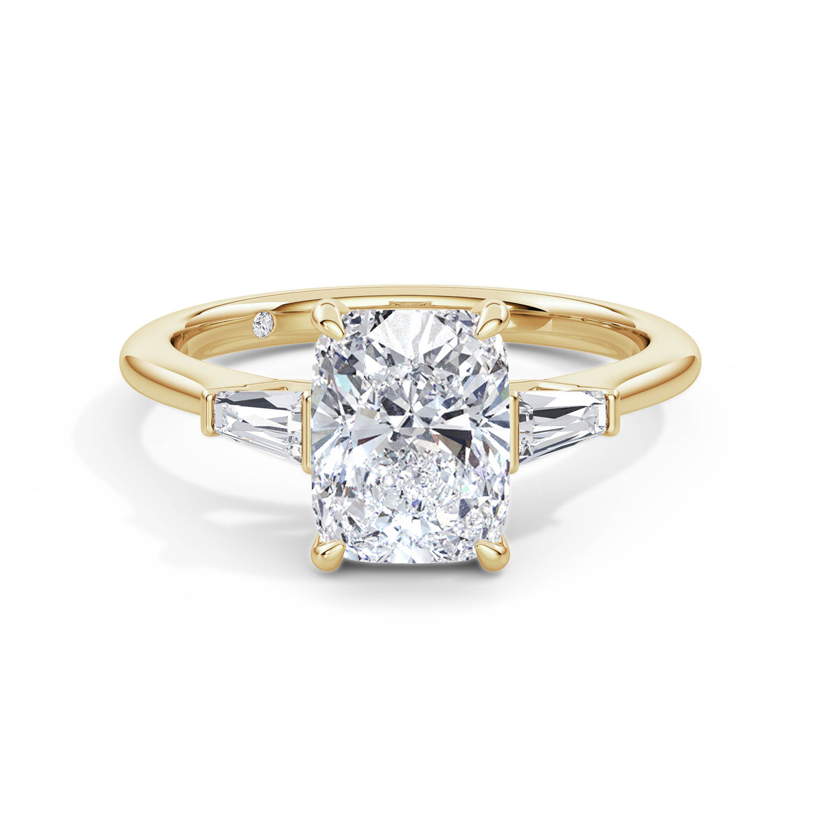 Lynne 18k Yellow Gold Elongated Cushion Trilogy