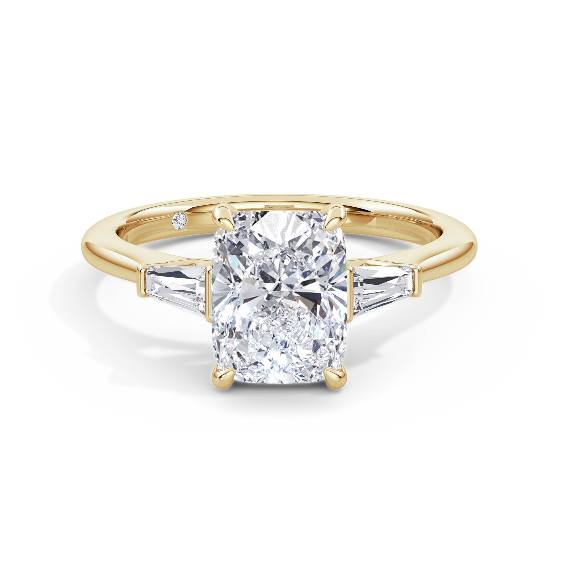 Lynne 18k Yellow Gold Elongated Cushion Trilogy