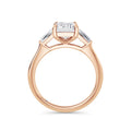 Lynne 18k Rose Gold Emerald Trilogy