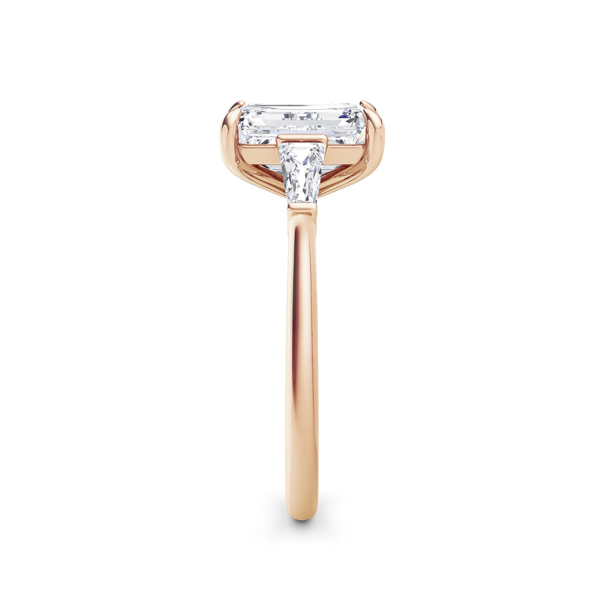 Lynne 18k Rose Gold Emerald Trilogy