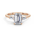 Lynne 18k Rose Gold Emerald Trilogy