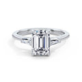 Lynne 18k White Gold Emerald Trilogy