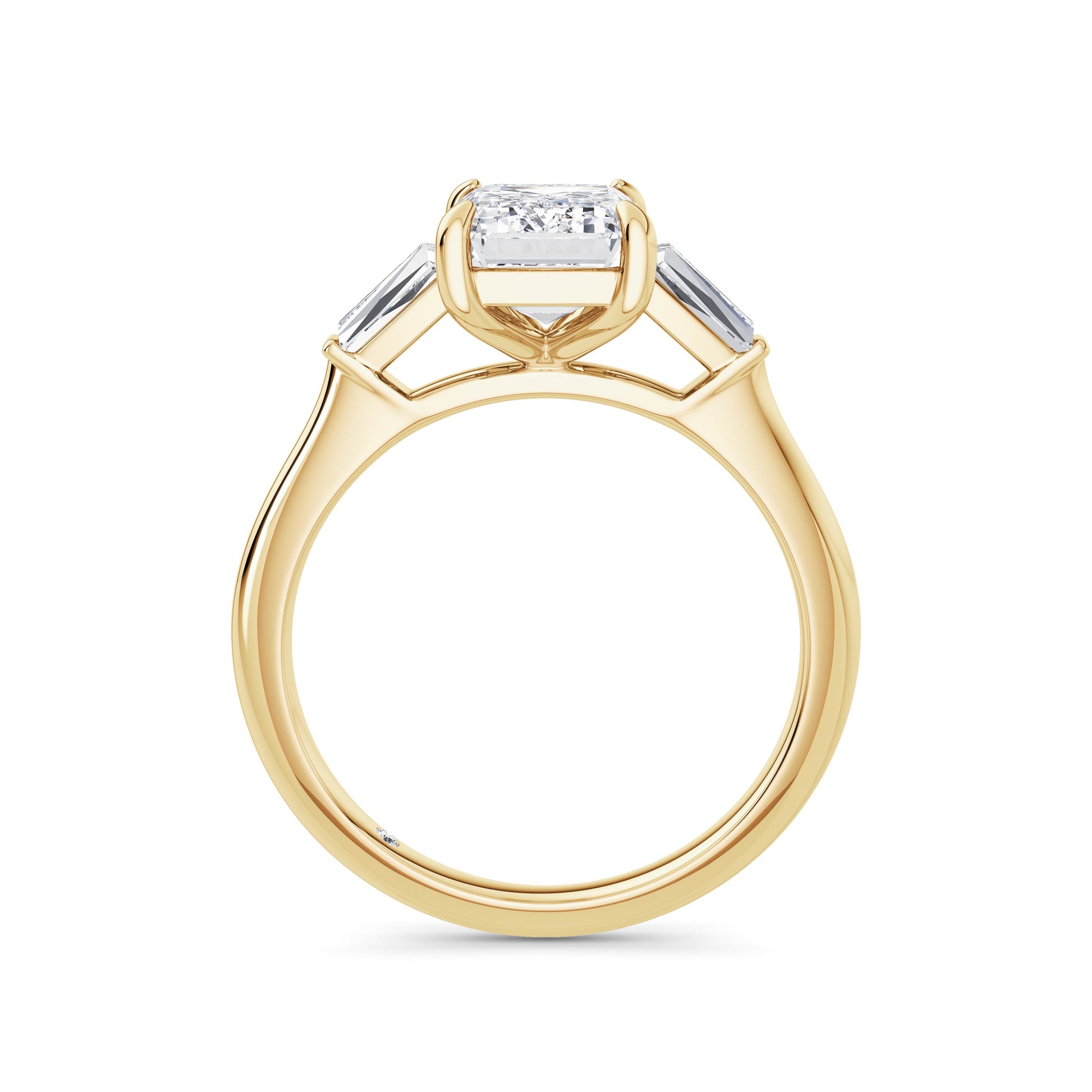 Lynne 18k Yellow Gold Emerald Trilogy