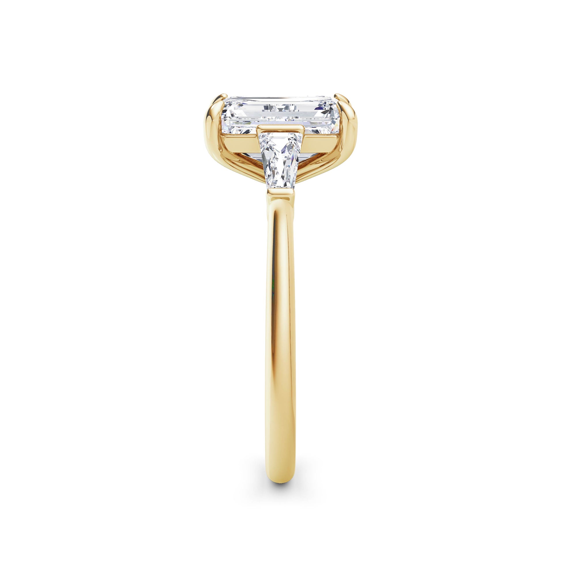 Lynne 18k Yellow Gold Emerald Trilogy