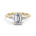 Lynne 18k Yellow Gold Emerald Trilogy