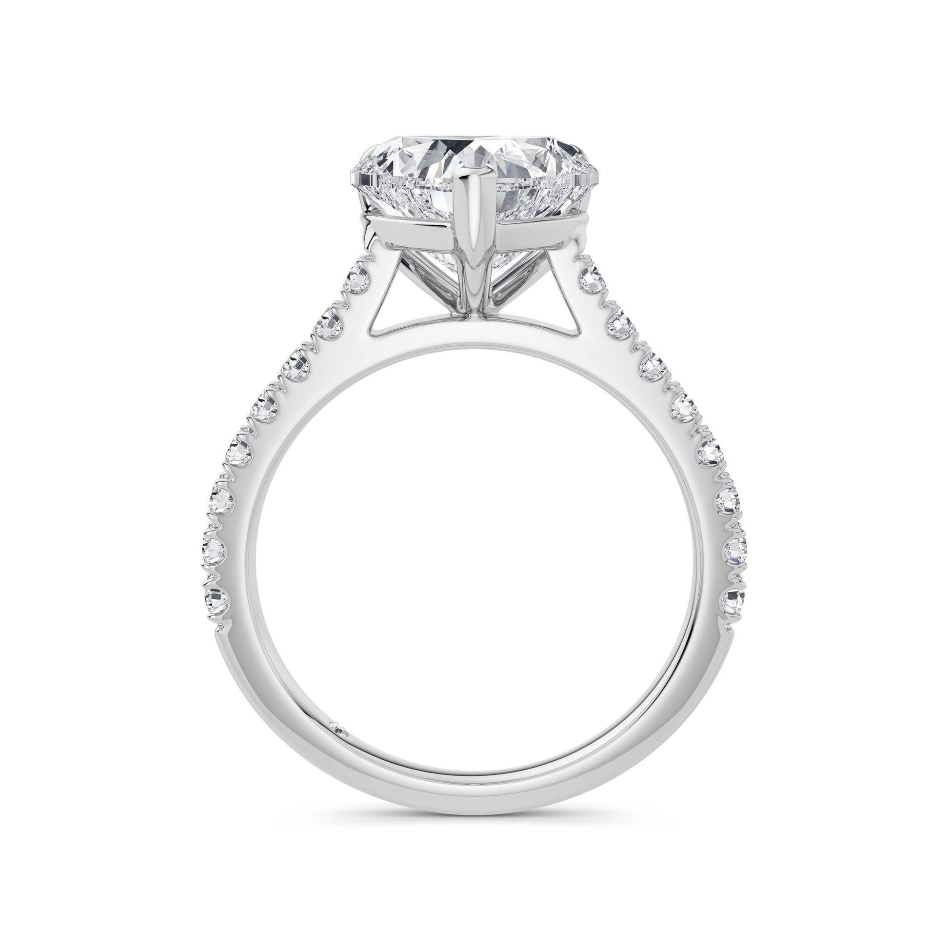 Lynne Platinum Heart Diamond Band
