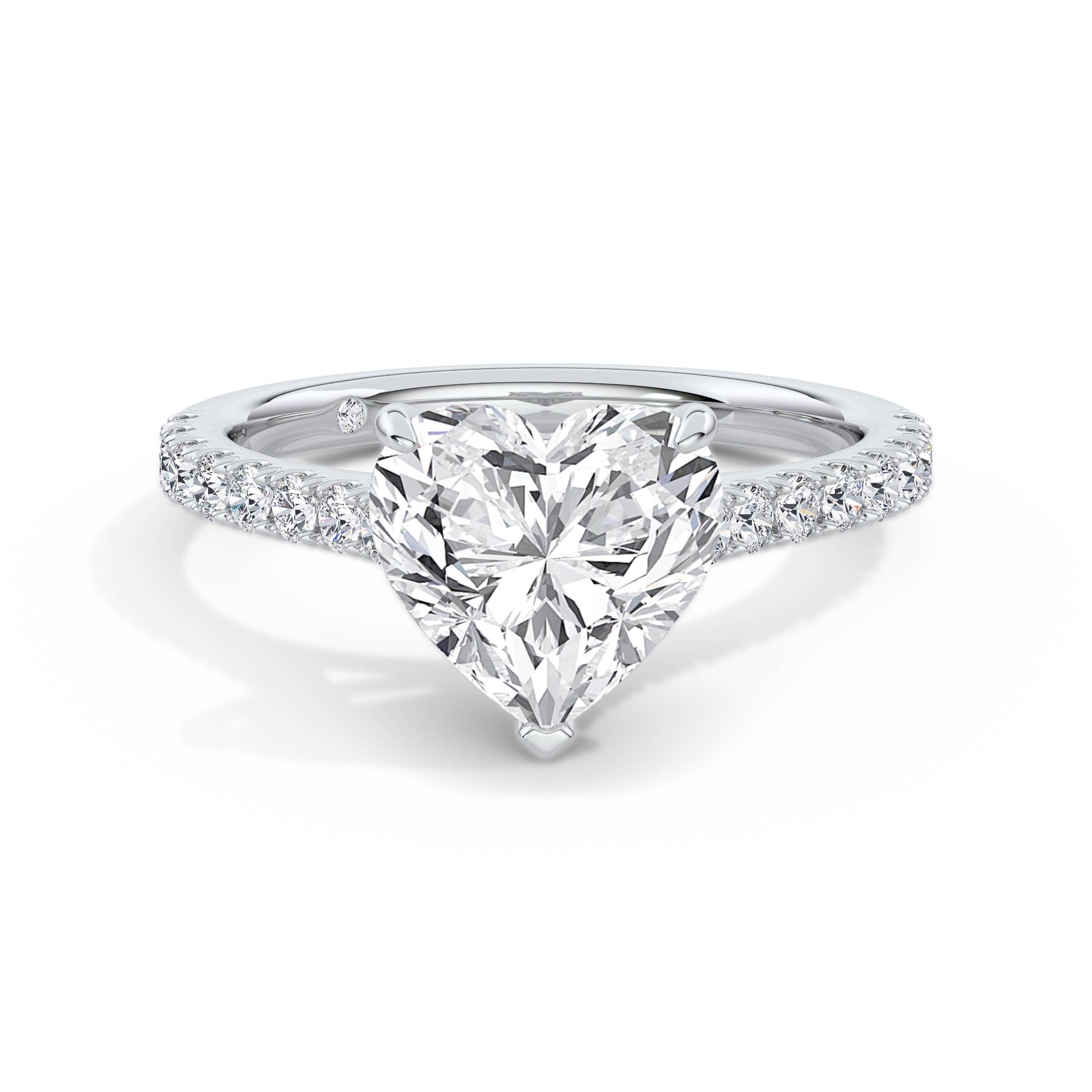 Lynne Platinum Heart Diamond Band